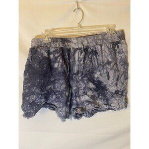 Royalty Women’s Plus Size 2X Gray Tie Dye Elastic Shorts Boho Hippie Indie